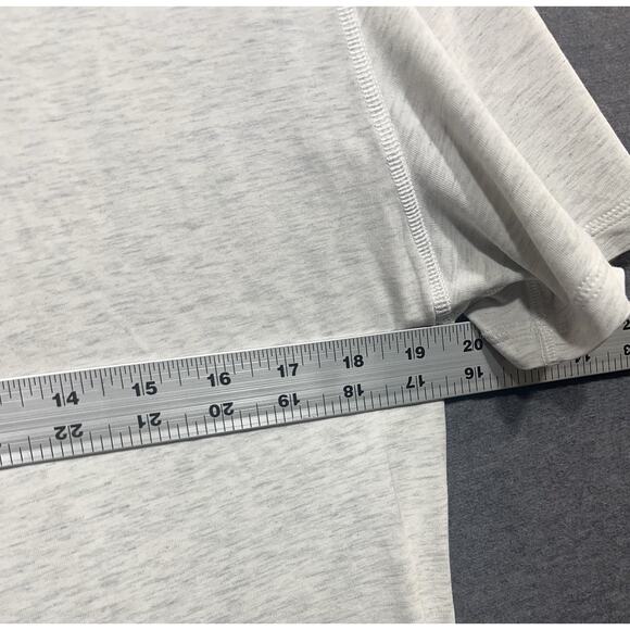 Lululemon Polo Shirt Post Practice White/Gray No Size Tag See Measurements - Picture 11 of 12